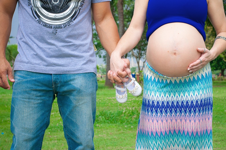 pregnant woman and man