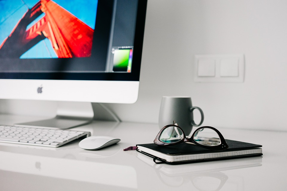 laptop and glasses