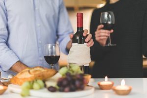 napkin glass candles